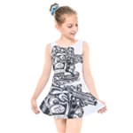 Scarface Movie Traditional Tattoo Kids  Skater Dress Swimsuit