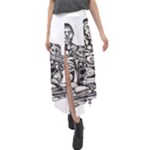 Scarface Movie Traditional Tattoo Velour Split Maxi Skirt