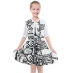 Scarface Movie Traditional Tattoo Kids  All Frills Chiffon Dress