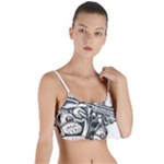 Scarface Movie Traditional Tattoo Layered Top Bikini Top 