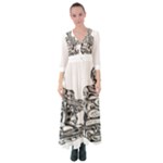 Scarface Movie Traditional Tattoo Button Up Maxi Dress