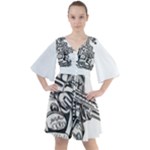 Scarface Movie Traditional Tattoo Boho Button Up Dress