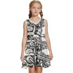 Scarface Movie Traditional Tattoo Kids  Sleeveless Tiered Mini Dress