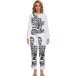 Scarface Movie Traditional Tattoo Womens  Long Sleeve Lightweight Pajamas Set