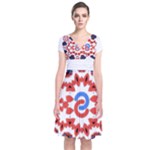 IM Fourth Dimension ADKPS Short Sleeve Front Wrap Dress