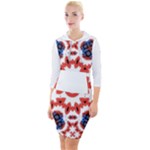 IM Fourth Dimension ADKPS Quarter Sleeve Hood Bodycon Dress