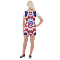 Short Sleeve Asymmetric Mini Dress 