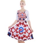 IM Fourth Dimension ADKPS Quarter Sleeve A-Line Dress
