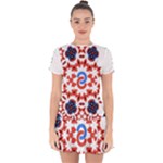 IM Fourth Dimension ADKPS Drop Hem Mini Chiffon Dress