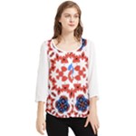 IM Fourth Dimension ADKPS Chiffon Quarter Sleeve Blouse