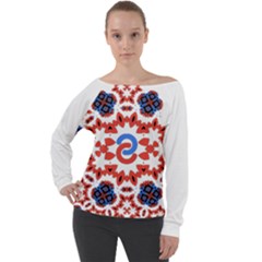 Off Shoulder Long Sleeve Velour Top 