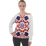 IM Fourth Dimension ADKPS Off Shoulder Long Sleeve Velour Top