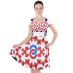 IM Fourth Dimension ADKPS Cap Sleeve Midi Dress