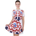 IM Fourth Dimension ADKPS Short Sleeve Shoulder Cut Out Dress 