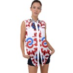 IM Fourth Dimension ADKPS Sleeveless Chiffon Button Shirt