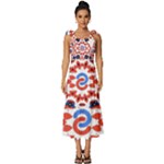 IM Fourth Dimension ADKPS Tie-Strap Tiered Midi Chiffon Dress