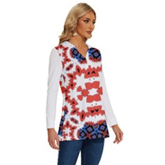 Long Sleeve Drawstring Hooded Top 