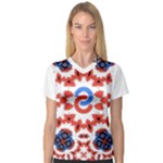  Im Fourth Dimension Adkps Strap V-Neck Sport Mesh Tee