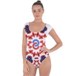 Im Fourth Dimension Adkps Strap Short Sleeve Leotard 