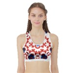  Im Fourth Dimension Adkps Strap Sports Bra with Border