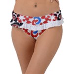  Im Fourth Dimension Adkps Strap Frill Bikini Bottoms