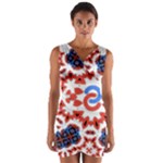  Im Fourth Dimension Adkps Strap Wrap Front Bodycon Dress