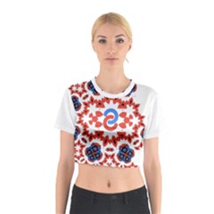 Im Fourth Dimension Adkps Strap Cotton Crop Top from ArtsNow.com