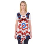  Im Fourth Dimension Adkps Strap Short Sleeve Tunic 