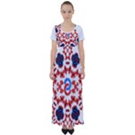 Im Fourth Dimension Adkps Strap High Waist Short Sleeve Maxi Dress