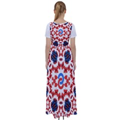 High Waist Short Sleeve Maxi Dress 