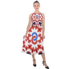 Midi Tie-Back Chiffon Dress 