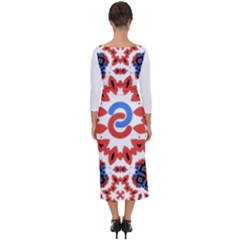 Quarter Sleeve Midi Bodycon Dress 