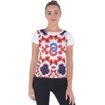  Im Fourth Dimension Adkps Strap Short Sleeve Sports Top 