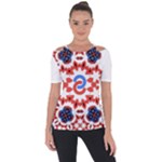  Im Fourth Dimension Adkps Strap Shoulder Cut Out Short Sleeve Top