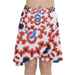  Im Fourth Dimension Adkps Strap Chiffon Wrap Front Skirt