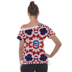 Off Shoulder Tie-Up T-Shirt 