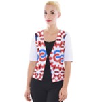  Im Fourth Dimension Adkps Strap Cropped Button Cardigan