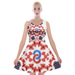  Im Fourth Dimension Adkps Strap Velvet Skater Dress