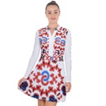  Im Fourth Dimension Adkps Strap Long Sleeve Panel Dress