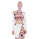  Im Fourth Dimension Adkps Strap Off Shoulder Top with Mini Skirt Set