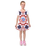  Im Fourth Dimension Adkps Strap Kids  Short Sleeve Velvet Dress