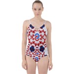  Im Fourth Dimension Adkps Strap Cut Out Top Tankini Set