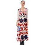  Im Fourth Dimension Adkps Strap Button Up Boho Maxi Dress