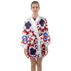 Long Sleeve Satin Kimono 