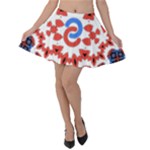  Im Fourth Dimension Adkps Strap Velvet Skater Skirt