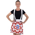  Im Fourth Dimension Adkps Strap Velvet Suspender Skater Skirt