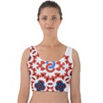  Im Fourth Dimension Adkps Strap Velvet Crop Top