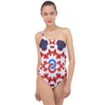  Im Fourth Dimension Adkps Strap Classic One Shoulder Swimsuit