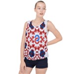  Im Fourth Dimension Adkps Strap Bubble Hem Chiffon Tank Top