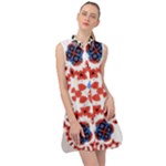  Im Fourth Dimension Adkps Strap Sleeveless Shirt Dress